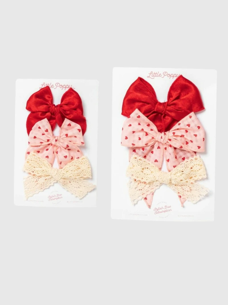 The Valentina Bow Clip Set