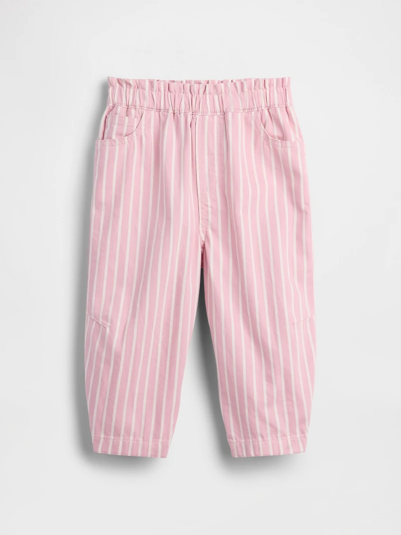 Baby & Toddler Pull-On Stripe Barrel Jeans