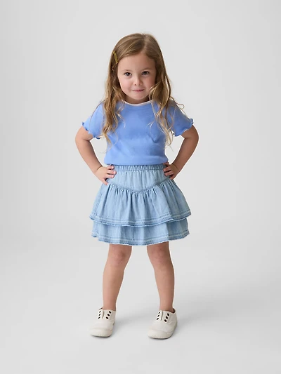 Baby & Toddler Denim Ruffle Skort
