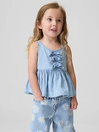 Baby & Toddler Bow Denim Tank Top