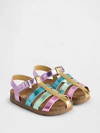 Toddler Metallic Fisherman Sandals