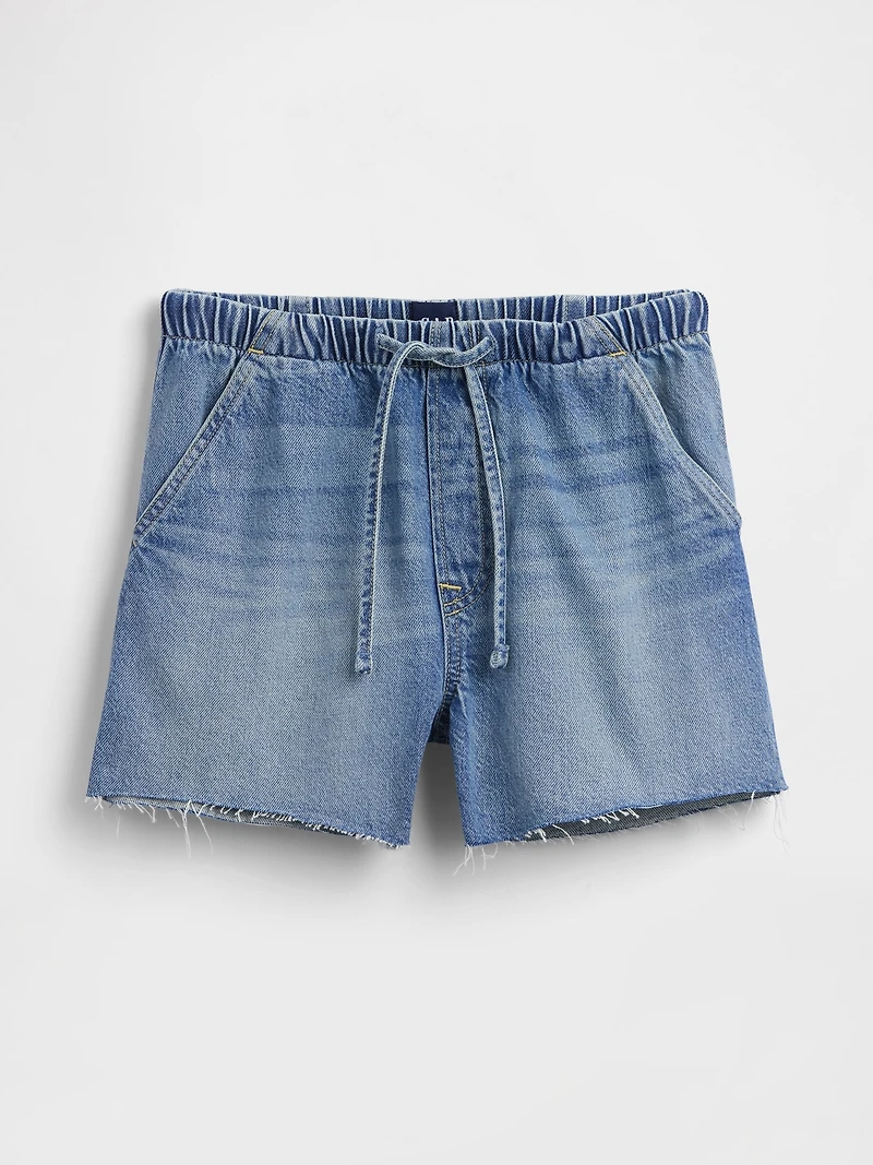 Low Slung Easy Denim Shorts