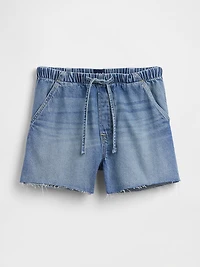 Low Slung Easy Denim Shorts
