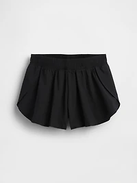 Kids Quick-Dry Butterfly-Hem Run Shorts