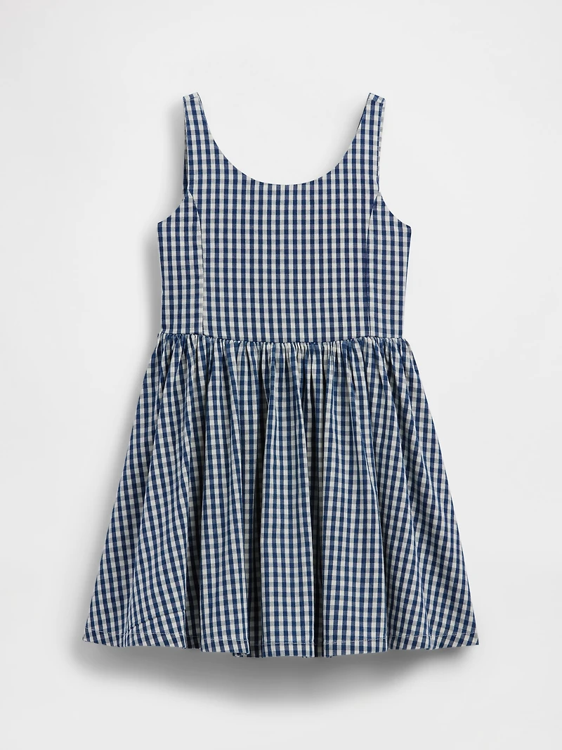 Kids Gingham Denim Dress