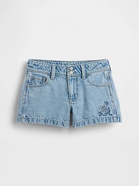 Kids Low Rise Stride Denim Shorts