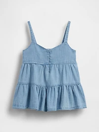 Kids Denim Tiered Tank Top