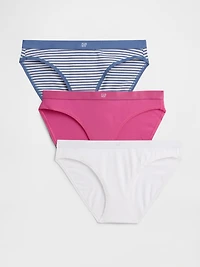 Organic Stretch Cotton Logo Bikini (3-Pack)
