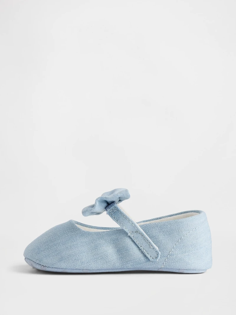 Baby Denim Bow Mary Jane Shoes