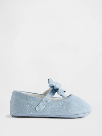 Baby Denim Bow Mary Jane Shoes