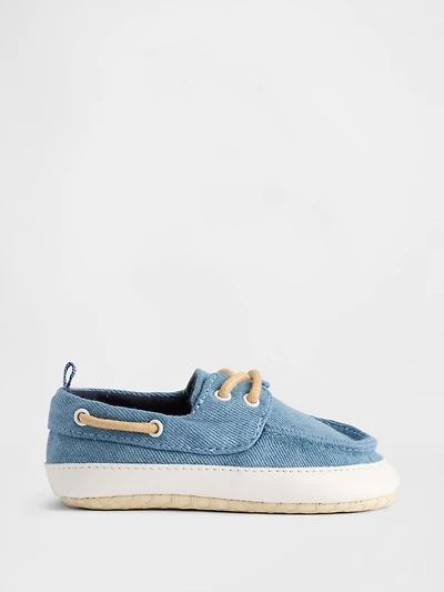 Baby Denim Boat Shoes
