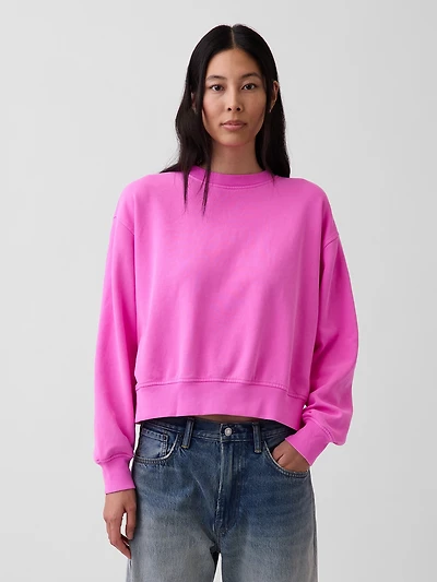 VintageSoft Oversized Split-Hem Sweatshirt