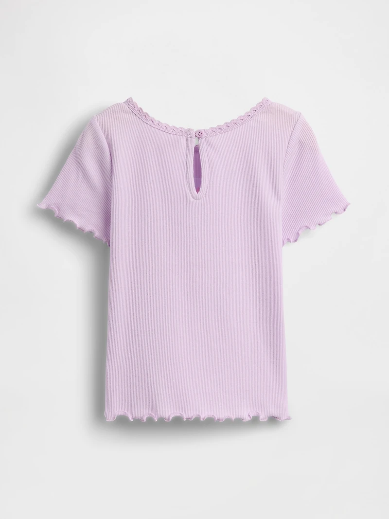 Baby & Toddler Embroidered Ice Cream Rib T-Shirt