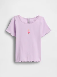 Baby & Toddler Embroidered Ice Cream Rib T-Shirt