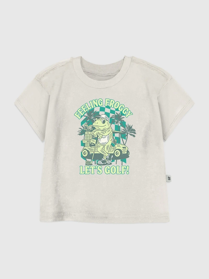 Toddler Froggy Golfing Graphic T-Shirt