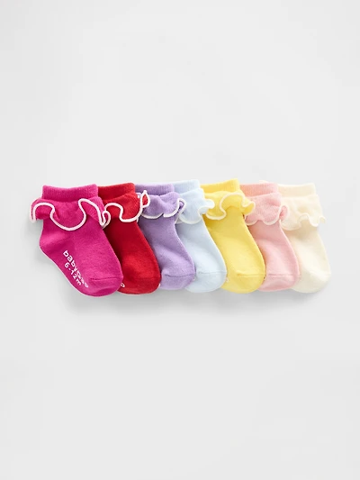 Baby & Toddler Ruffle Ankle Socks (7-Pack)