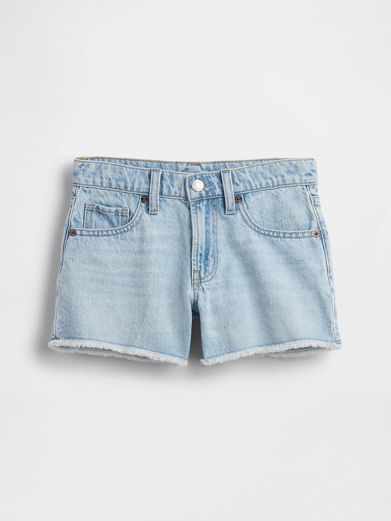 Kids Low Rise Stride Denim Shorts