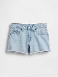 Kids Low Rise Stride Denim Shorts