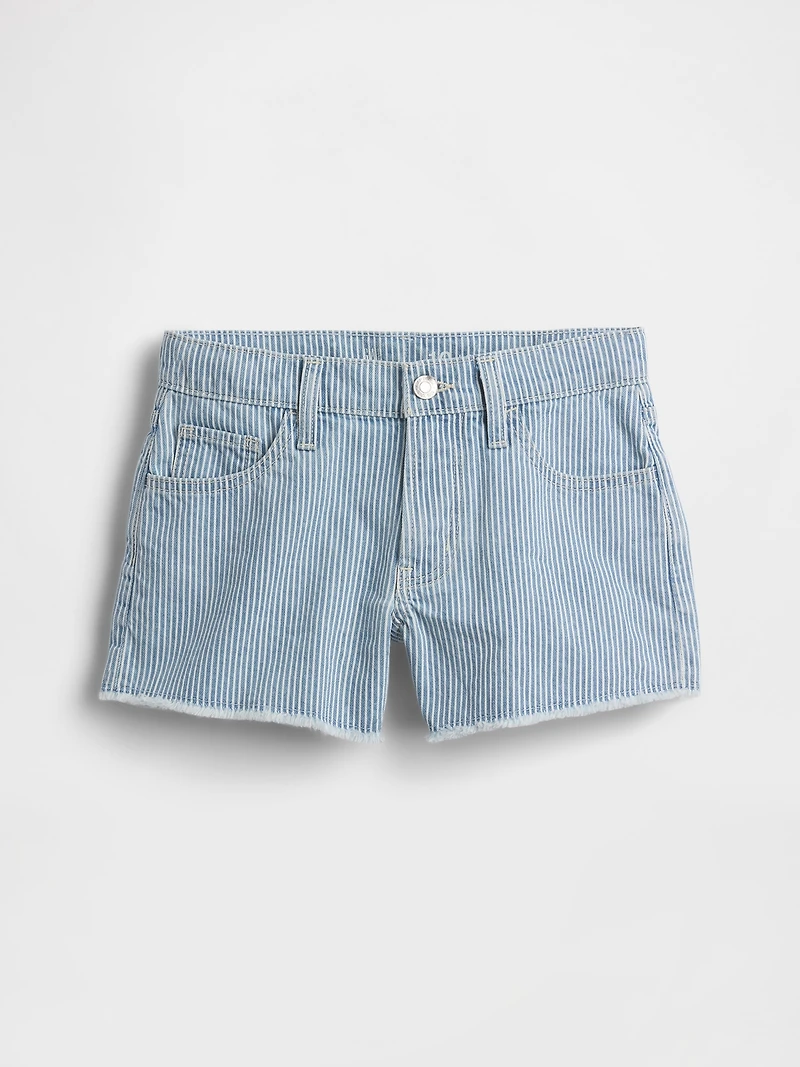 Kids Low Rise Stride Denim Stripe Shorts