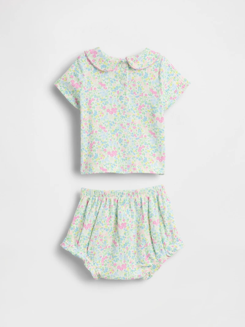 Baby TinyRib Peter Pan Bodysuit Set