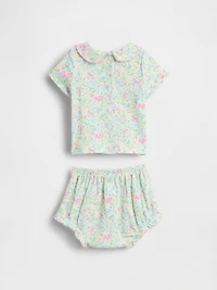 Baby TinyRib Peter Pan Bodysuit Set