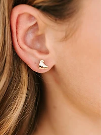 Pierced Co Ice Skate Screwback Earrings