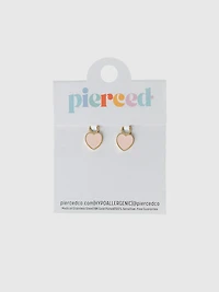 Pierced Co Peachy Heart Charm For Huggie Earrings