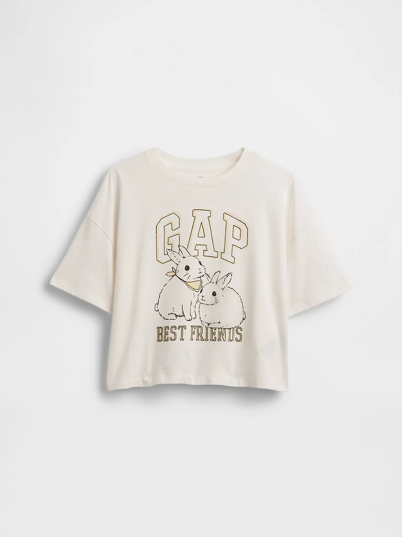 Kids Oversized Graphic Logo T-Shirt
