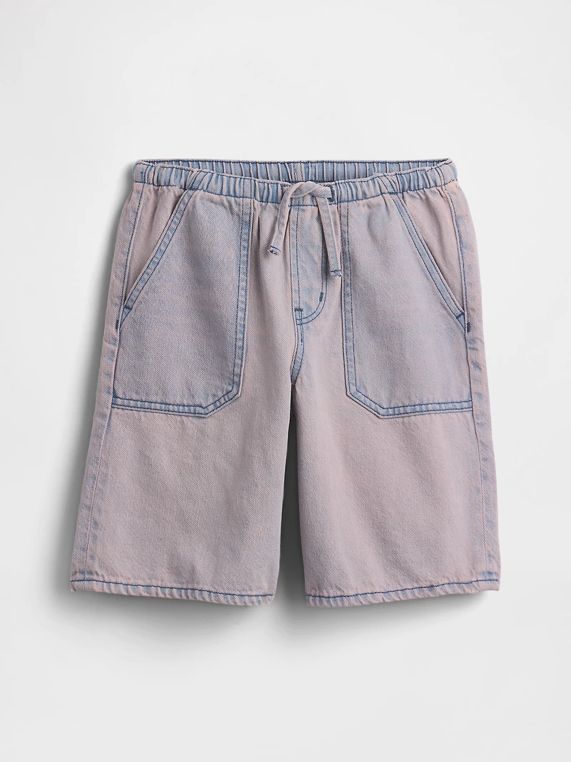 Kids Low Rise Easy Longline Denim Shorts