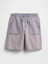Kids Low Rise Easy Longline Denim Shorts