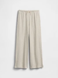 Kids Waffle Relaxed Easy Wide-Leg Pants