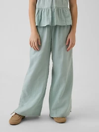 Kids Cotton Gauze Wide-Leg Pants