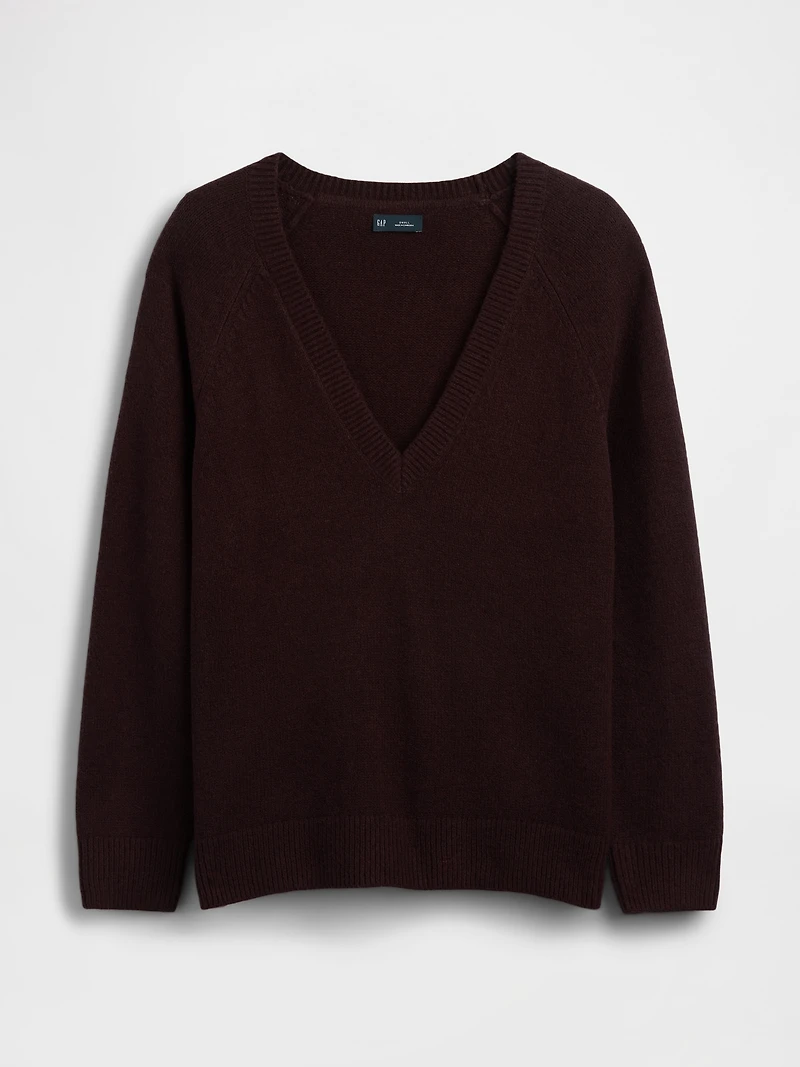 CashSoft Oversized V-Neck Sweater