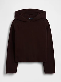 CashSoft Oversized Shaker-Stitch Hoodie
