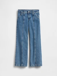 Kids Low Rise Seamed Relaxed Flare Jeans