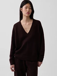 CashSoft Oversized V-Neck Sweater