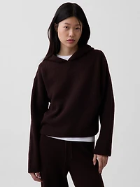 CashSoft Oversized Shaker-Stitch Hoodie
