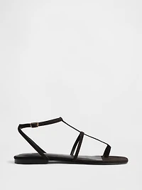 Vegan Suede T-Strap Sandals