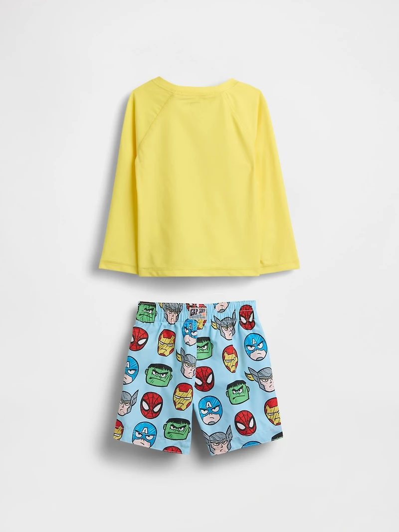 Baby & Toddler Marvel Rash Guard Swim Set