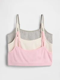Kids Organic Cotton Pointelle Bra (3-Pack)