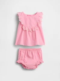 Baby Eyelet Ruffle Outfit Set