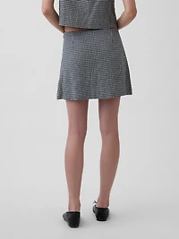Linen-Blend Mini Skort