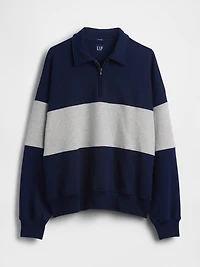 Adult Heavyweight Oversized Quarter-Zip Polo Sweatshirt