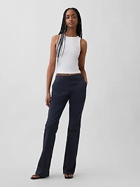 Low Rise Fitted Flare Khakis