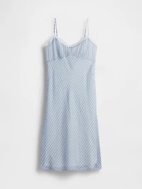 Gingham Midi Slip Dress