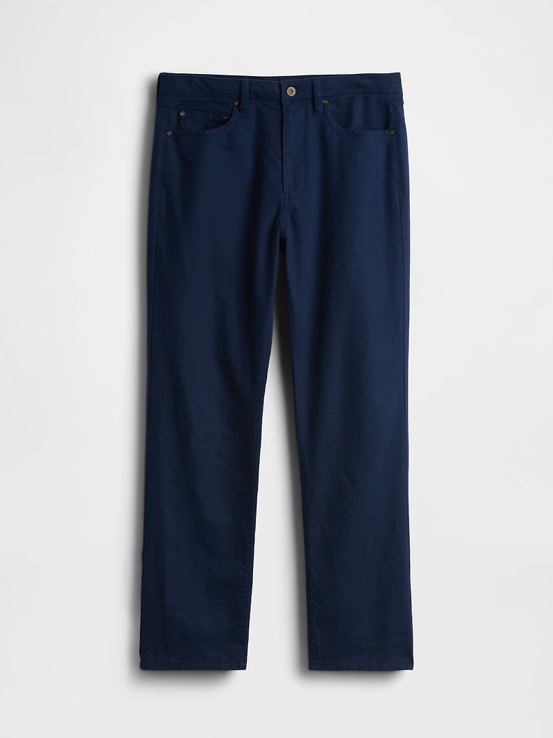 Linen-Cotton Relaxed Straight Pants