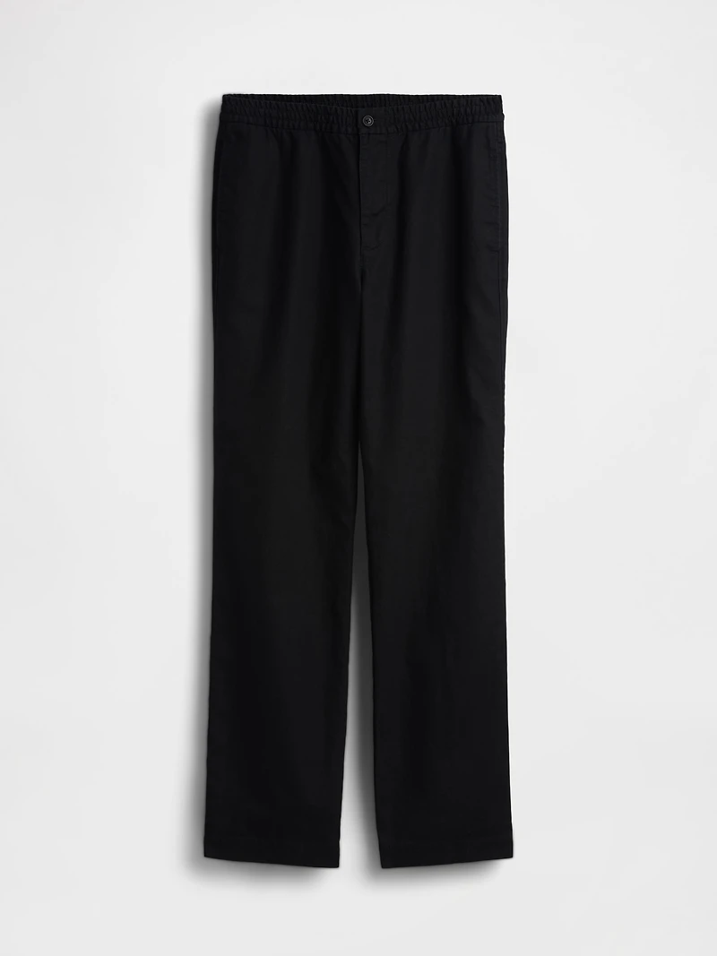 Linen-Cotton Relaxed Taper Pants