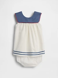 Baby Linen-Cotton Sailor Dress