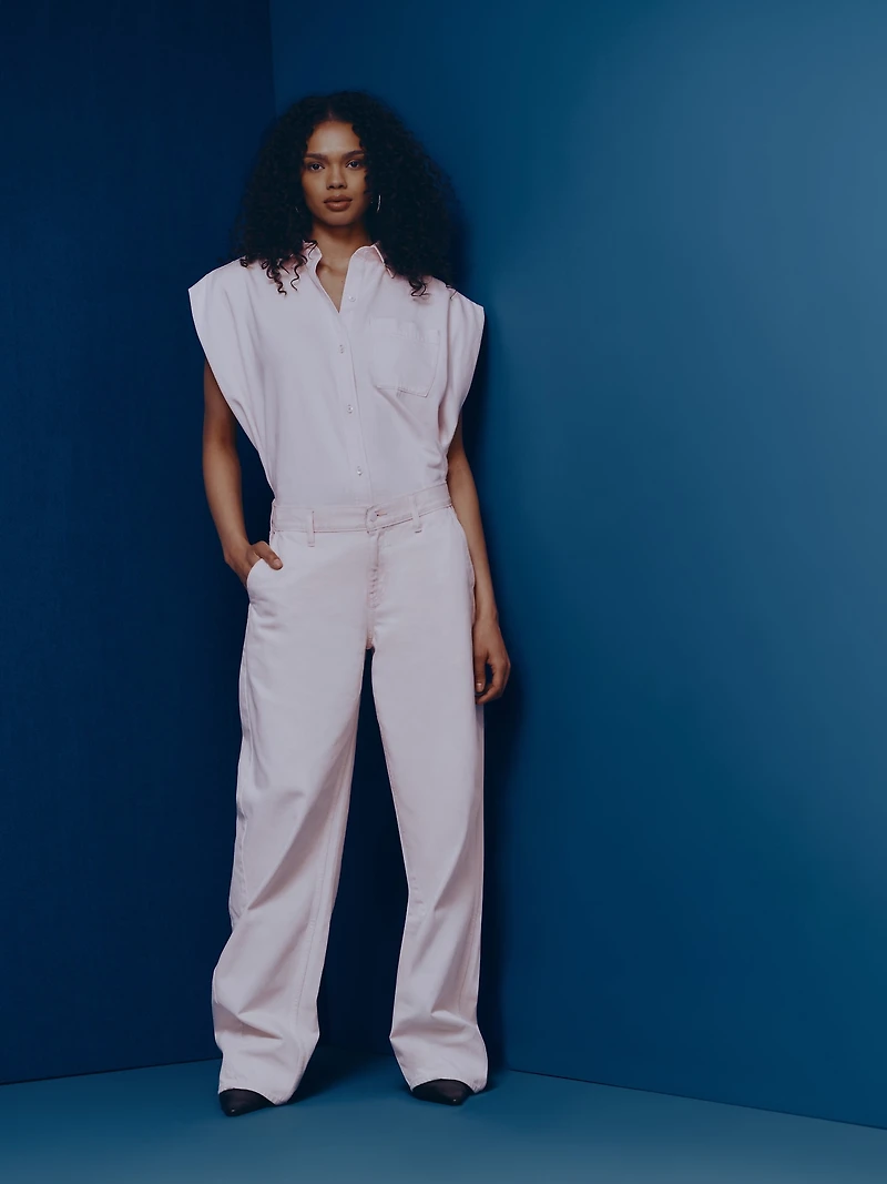 Gap × HFR Low Rise Pink Baggy Barrel Jeans by Nicole Benefield Portfolio