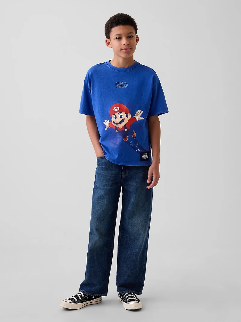Kids Super Mario Relaxed Graphic T-Shirt